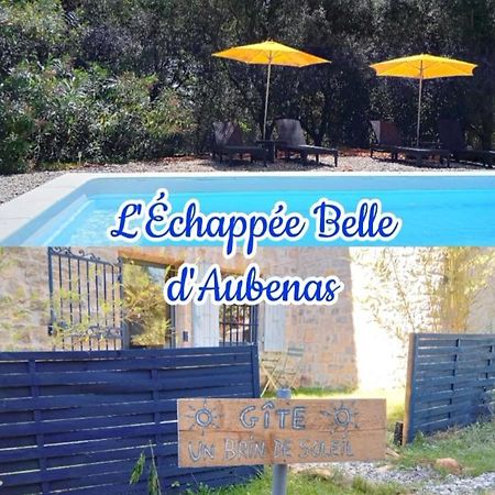2 Pieces "Le Brin De Soleil" Gites Appart 'Hotel L'Echappee Belle D'Aubenas Logement 1 Sur 3 Екстериор снимка
