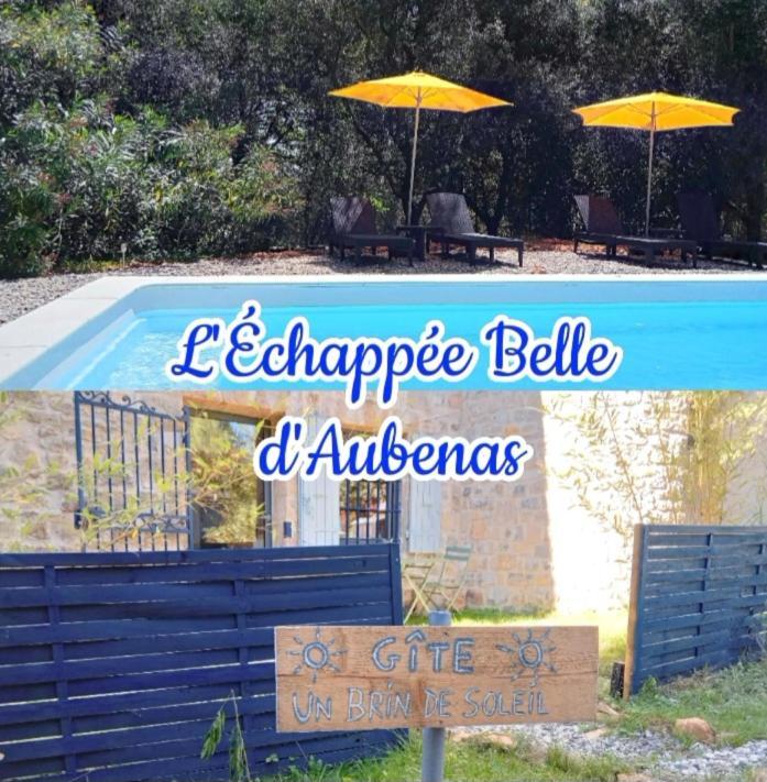 2 Pieces "Le Brin De Soleil" Gites Appart 'Hotel L'Echappee Belle D'Aubenas Logement 1 Sur 3 Екстериор снимка